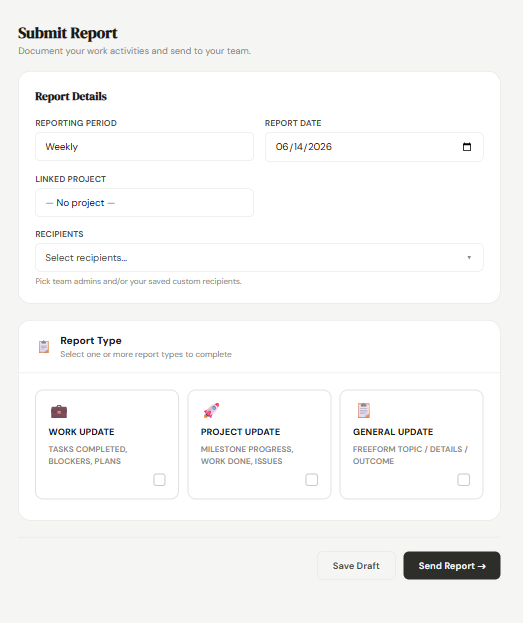 Team member filling out a report